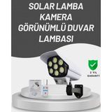 Marsilyan 77 Led'li Güneş Enerjili Güvenlik Lambası ve Kukla Kamera – Hareket Sensörlü 2400MAH Pilli - Renkli - standart