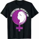 Marsilyan 8 Mart Dünya Kadınlar Günü Için Özel Baskılı T-Shirt - Siyah
