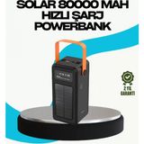 Marsilyan- 80000 Mah Güneş Enerjili Powerbank 4 Kablolu Type C Lightning Micro USB - 1