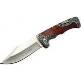 Marsilyan™- A3157A Av / Kamp Çakı 23 cm - Gül Ağacı Işlemeli Saplı - Renkli - standart