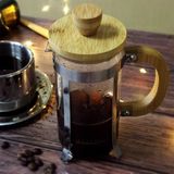 Marsilyan- Ahşap Detaylı 350 ml Cam French Press - Renkli - standart