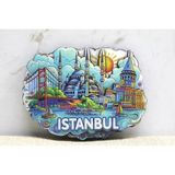 Marsilyan™- Ahşap Istanbul Temalı Magnet ALK4361 - Renkli