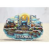 Marsilyan™- Ahşap Istanbul Temalı Magnet ALK4598 - Renkli - 1