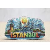 Marsilyan™- Ahşap Istanbul Temalı Magnet ALK4601 - Renkli