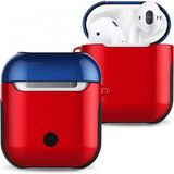 Marsilyan Airpods 2 (2.nesil) 3in1 Kılıf - Lacivert-Kırmızı - Renkli
