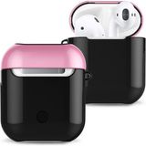 Marsilyan Airpods 2 (2.nesil) 3in1 Kılıf - Siyah-Pembe - Renkli