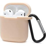 Marsilyan Airpods 2 (2.nesil) Sert Silikon Kılıf - Bej - 1 - Renkli
