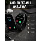 Marsilyan Akıllı Saat Amoled Ekran 3 Kordonlu Nfc ve Gps Uyumlu - Çok Renkli
