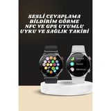 Marsilyan Akıllı Saat Amoled Ekran Bluetooth Bağlantılı Sesli Görüşme Nabız Ölçer - 01P-Pembe
