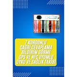 Marsilyan Akıllı Saat Çağrı Cevaplayabilen Unısex 7 Kordonlu Müzik Dinleme - 35 - 48 mm - 1 - 01P-Pembe