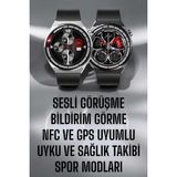 Marsilyan Akıllı Saat Gps ve Nfc Özelliği Sesli Görüşme Dokunmstik Ekran - 01P-Pembe