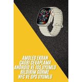 Marsilyan Akıllı Saat Kol Saati Android ve Ios Uyumlu Nabız Ölçer Sesli Asistan - 01P-Pembe