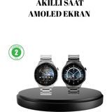 Marsilyan Akıllı Saat Nfc – Bluetooth Arama ve Kablosuz Şarj Özellikli - 35 - 48 mm - 1 - 01P-Pembe