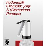 Marsilyan Akıllı Şarjlı Damacana Pompası Tek Tuşla Su Dolum Ieg