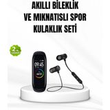 Marsilyan- Akıllı Spor Bilekliği ve Gürültü Önleyici Bluetooth Kulaklık Seti - 1 - Renkli