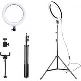 Marsilyan Ally 10 Inch Halka LED TRIPOD(1.30M)YOUTUBER Video Selfie Stüdyo Makyaj Işığı - Siyah - standart