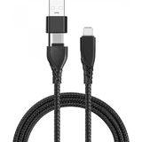 Marsilyan Ally 2in1 USB Lightning To Pd Kablosu+Usb Kablo - Siyah - standart
