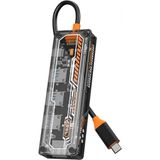 Marsilyan Ally 5in1 Type-C To Usb3.0 + Usb2.0 *2 + Type-C Pd 100W + Hdmı Çoğaltıcı Transparan Hub - standart