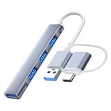 Marsilyan Ally A-806 4in1 Type-C + USB Girişli USB 3.0 Çoğaltıcı Hub Adaptör ÇEVIRICI-(5775)