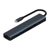 Marsilyan Ally BYL-2303 7 In 1 Type-C To USB + Type-C + Ethernet + Kart Okuyucu + HDMI Dönüştürücü Çoğ