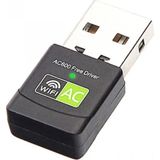 Marsilyan Ally Çift Bant 600 Mbps 2.4 Ghz +5 Ghz USB Kablosuz Wifi Adaptör - Siyah