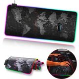 Marsilyan ALLY Dünya Desenli RGB Led Işıklı Oyuncu Mouse Pad 300*800*4MM-(5775)
