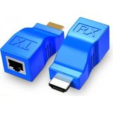 Marsilyan Ally HDMI Extender 4K 3D RJ45 Cat6 ile 30M HDMI Uzatıcı - Mavi - standart