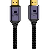 Marsilyan Ally HDMI To HDMI 8k Hd 2.1uhd Mıknatıs Başlıklı Kablo 2 METRE-(5775) - 20W GaN Black
