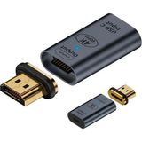 Marsilyan Ally HDMI To Type-C 4K 60Hz Mıknatıs Başlıklı Çevirici Otg ADAPTÖR-(5775) - 1 - 20W GaN Black