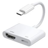 Marsilyan ALLY İPhone 15 Type-c to Type-c + HDMI Çevirici Kablo Dijital AV Adaptörü-(5775)