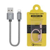 Marsilyan Ally İPhone İOS 3.0A Hızlı Şarj Halat Usb Kablo 20cm-(5775)