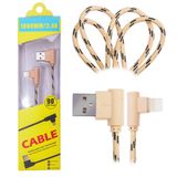 Marsilyan Ally İphone Lightning Eğik Başlı Halat Usb Kablo 1metre-(5775)