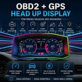 Marsilyan Ally P4 Obd2 + Gps Head Up Display Hud Dijital Hız Göstergesi - Siyah - standart