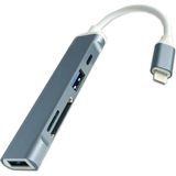 Marsilyan Ally S-503 5in1 Lightning To USB + Sd Kart Hub Adaptör Çevirici DÖNÜŞTÜRÜCÜ-(5775) - 20W GaN Black