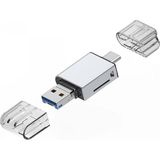 Marsilyan Ally USB 3.0+Type-C+Lightning Sd Kart Okuyucu - Hızlı Card Reader - Siyah - standart
