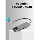 Marsilyan Alüminyum Kasalı Macbook Usb-C Hub – 4K Hdmı USB 3.0 Sd/tf Kart Girişi Pd Şarj Desteği - Renkli - standart