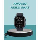 Marsilyan Amoled Akıllı Saat 49MM Bluetooth Arama Spor ve Sağlık - 01P-Pembe