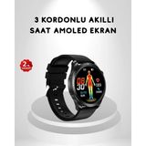Marsilyan Amoled Ekranlı Akıllı Saat – 3 Kordon Seçenekli, Suya Dayanıklı, Kalp Atış ve Uyku Takip � - 35 - 48 mm - 1 - Renkli