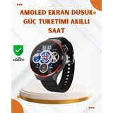 Marsilyan Amoled Ekranlı Akıllı Saat Bluetooth Arama ve Nfc Destekli - 01P-Pembe