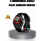 Marsilyan Amoled Ekranlı Smaartwatch – 3 Kordonlu, Kalp Atış & Uyku Takipli Akıllı Saat - Çok Renkli
