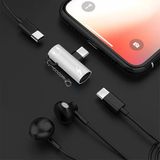 Marsilyan Anahtarlık Dual USB Type C Şarj Dönüştürücü Başlık Adaptör - Gümüş - standart
