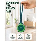 Marsilyan Anahtarlık ve Sırt Çantası Için Askılı Charm Analog Saat Yeşil