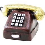 Marsilyan Ankesörlü Telefon Tasarımlı Vintage Dekoratif Biblo - Reçine Malzeme - Renkli - standart