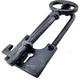 MARSİLYAN- Antika Tarz Dekoratif Pirinç Anahtar Kapı Tokmağı, Taktak - 170x60mm, Oksit