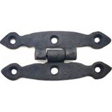 Marsilyan Antika Tarz Dekoratif Pirinç Dar Menteşe - 75X39 Mm, Oksit - 1