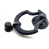 Marsilyan Antika Tarz Dekoratif Pirinç Dövme Kapı Tokmağı, Taktak - 150X105 Mm, Oksit - Renkli