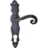 Marsilyan Antika Tarz Dekoratif Pirinç Kıvrık Banyo Kapı Kolu - 210X43 Mm, Oksit - Renkli