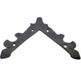 Marsilyan Antika Tarz Dekoratif Pirinç Lale Köşe Gönye - Üst, 133X133 Mm, Oksit - Renkli