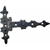 Marsilyan Antika Tarz Dekoratif Pirinç Yıldız Kuyruklu Menteşe - 85X110 Mm, Oksit