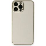 Marsilyan™- Apple Iphone 13 Pro Kılıf Coco Deri Silikon Kapak - Beyaz